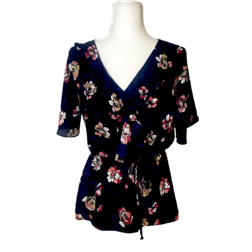 Vienna Sky blouse short sleeve medium
